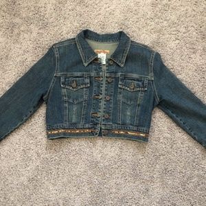 Crop Top Long Sleeve Jean Jacket